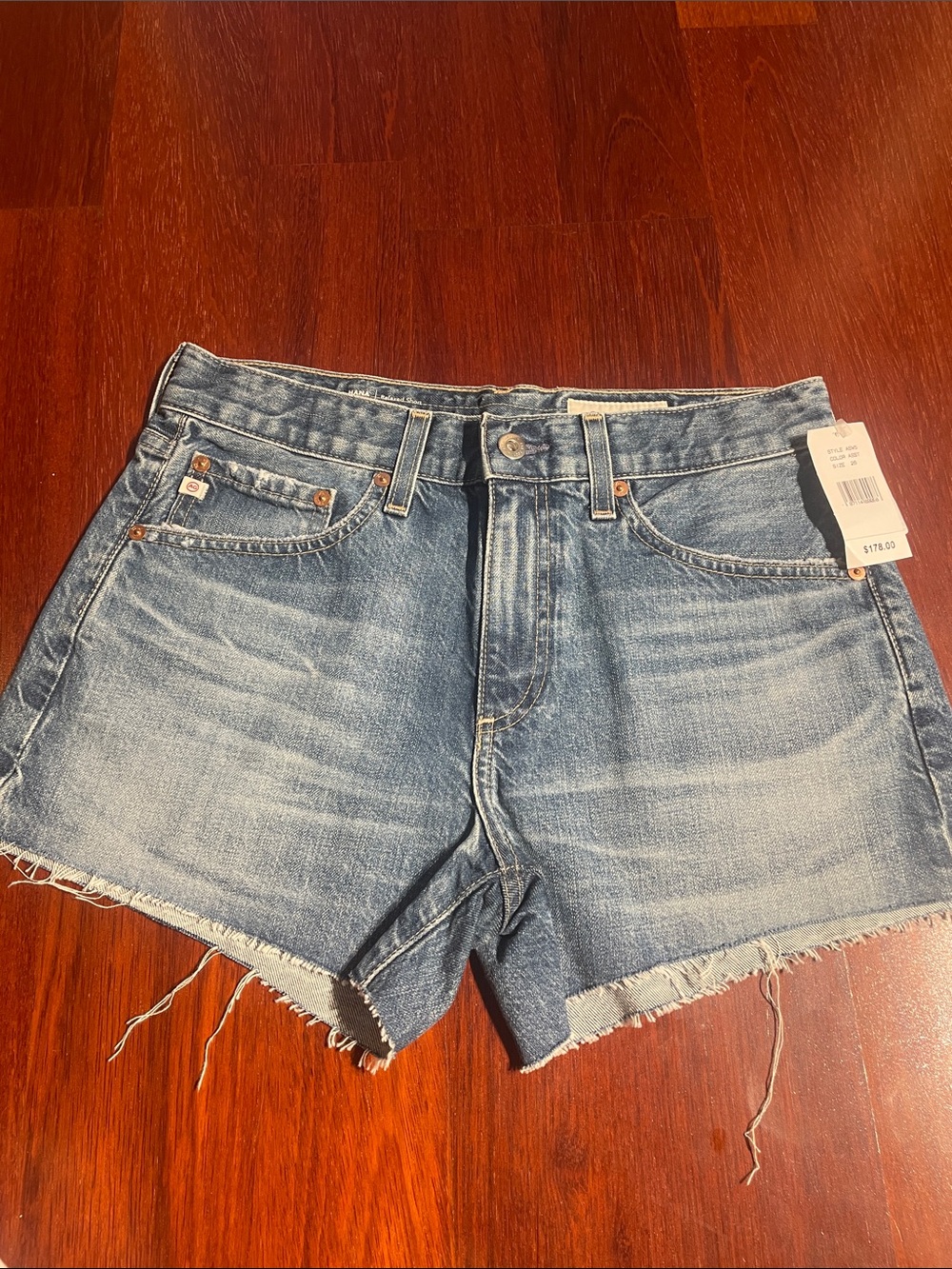 AG Adriano Goldschmied Light Blue Denim Jean Shorts